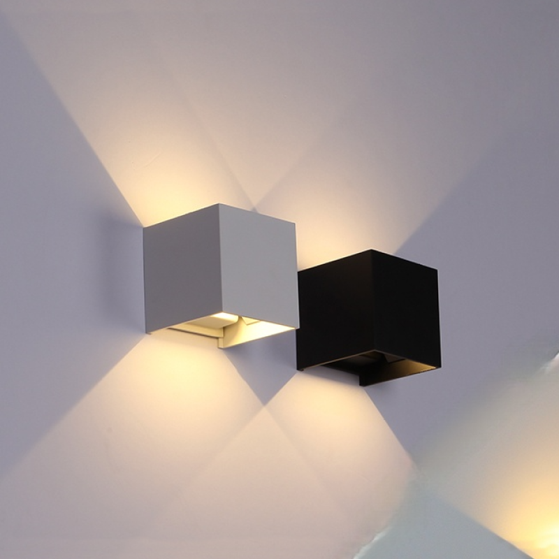 Lampă de perete exterioară pătrată modernă reglabilă Eronil cu LED - Sereilux