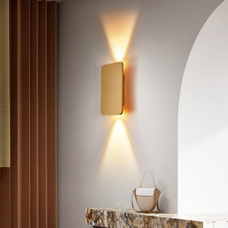 Lámpara de pared Norelin minimalista rectangular para interior - Sereilux