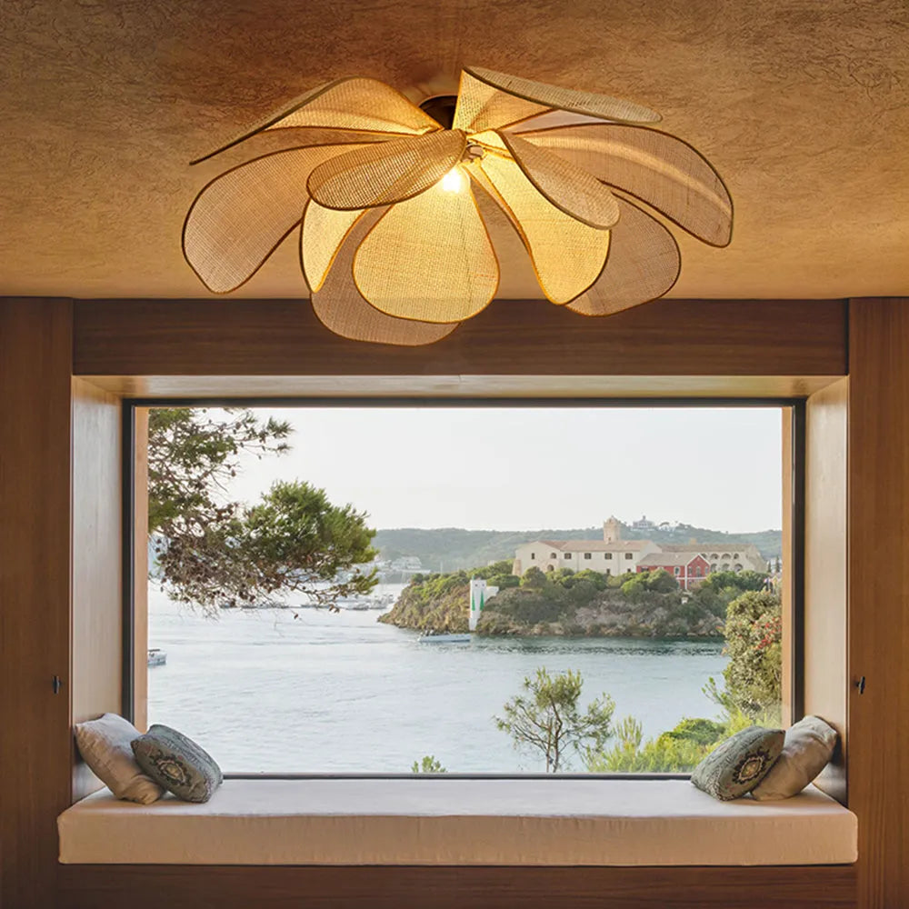 Seli Handmade Pendant Light, Rattan/Willow Weave - Sereilux