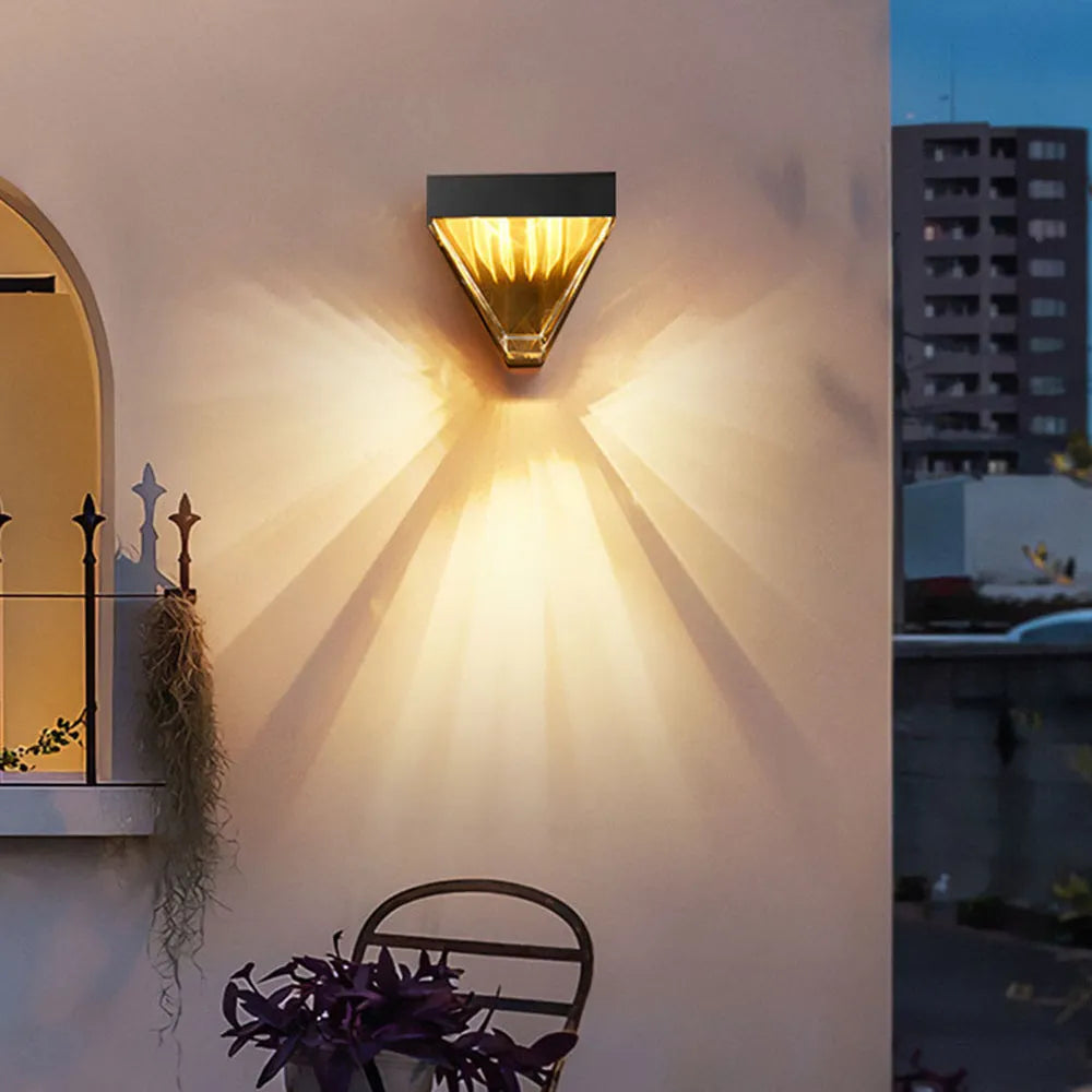 Lampada da parete Norevia impermeabile Diamante / Cristallo per esterni - Sereilux
