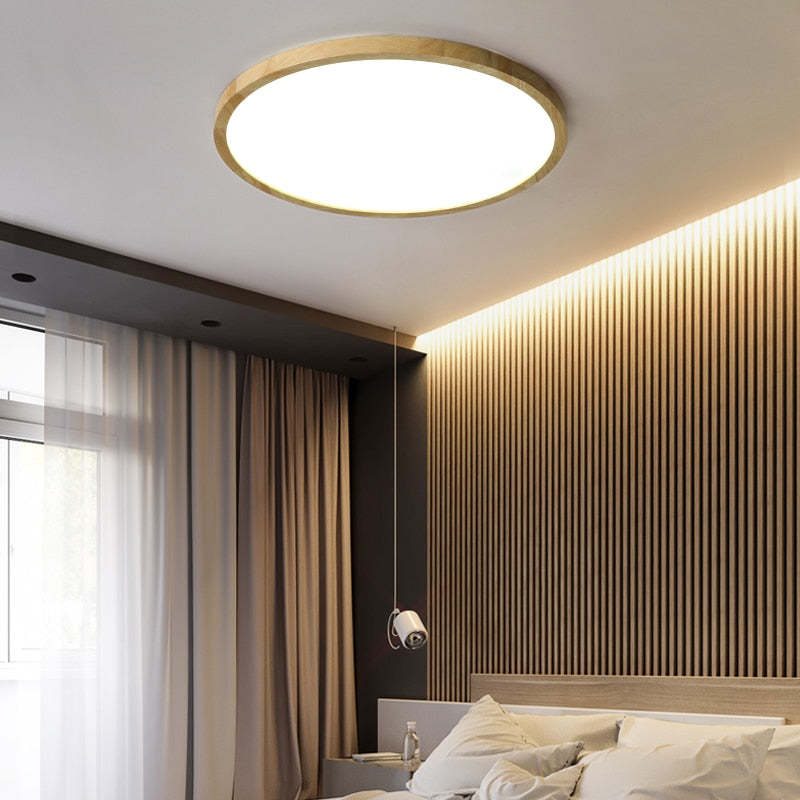 Lampada da soffitto Orvix in legno LED minimalista - Sereilux