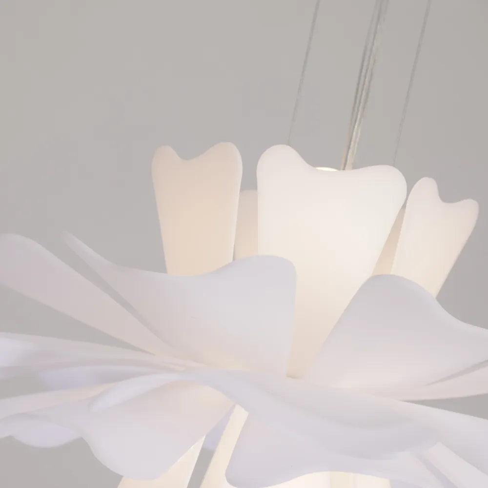 Eldor Elegante Bloemenhanglamp Wit - Sereilux