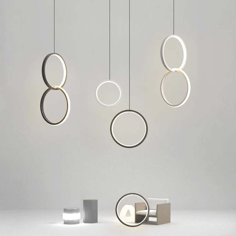 Kori Modern LED Pendellampa Svart/Vit Vardagsrum - Sereilux
