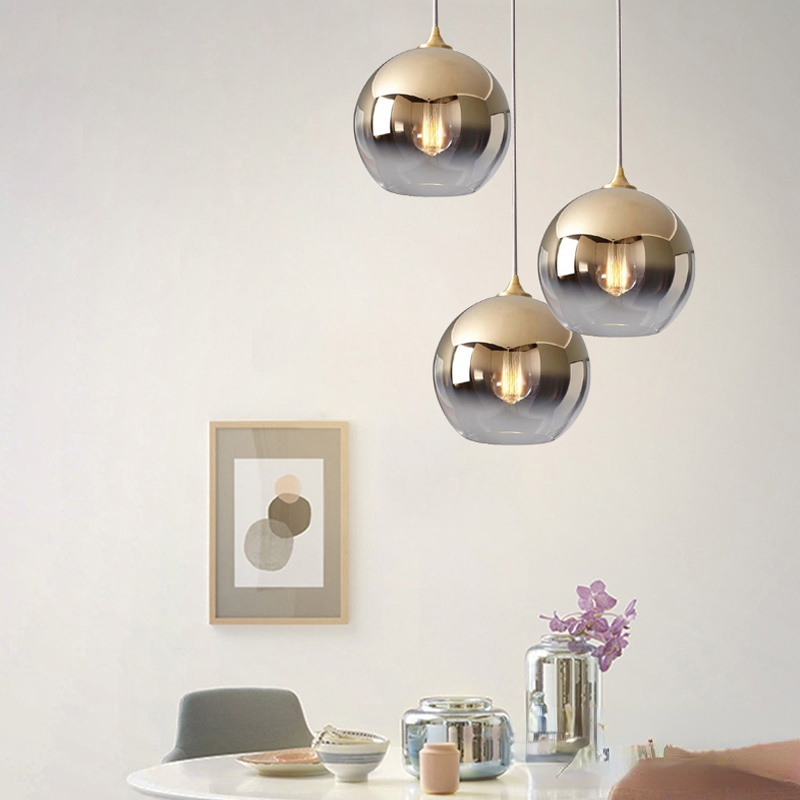 Voriq Frosted Balloon Pendant Light Gradient - Sereilux