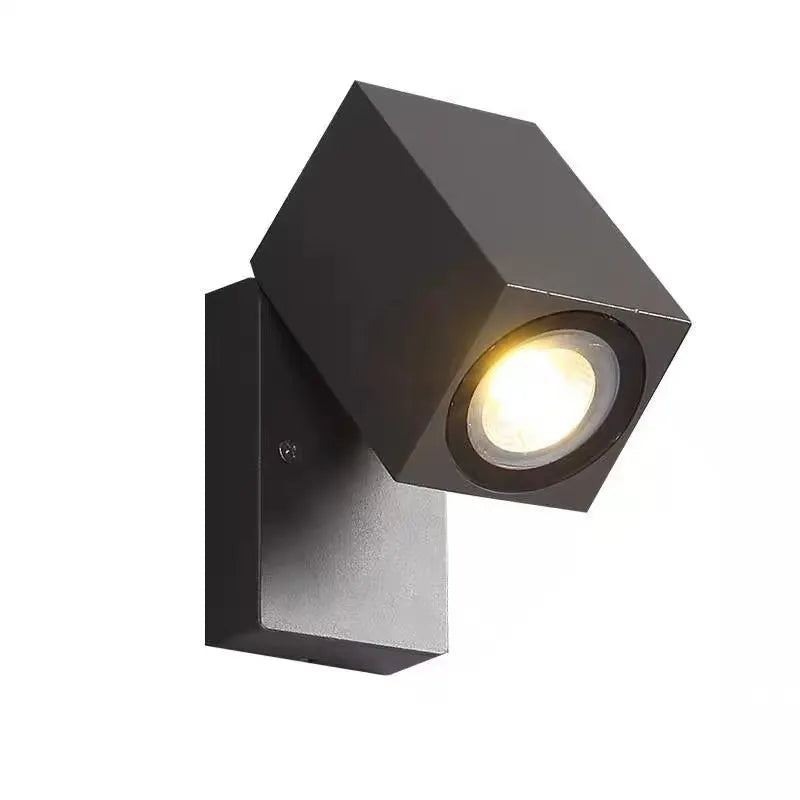 Lyris Wall Lamp Modern Outdoor Rotatable Spotlight Black - Sereilux
