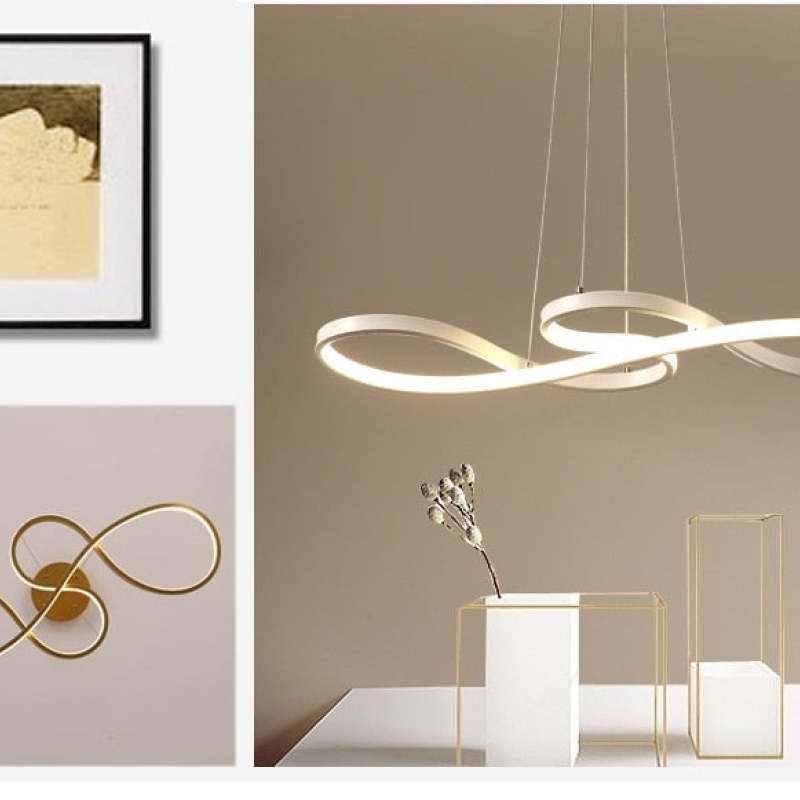Nerin Musical Note Pendant Light, Black & Gold - Sereilux