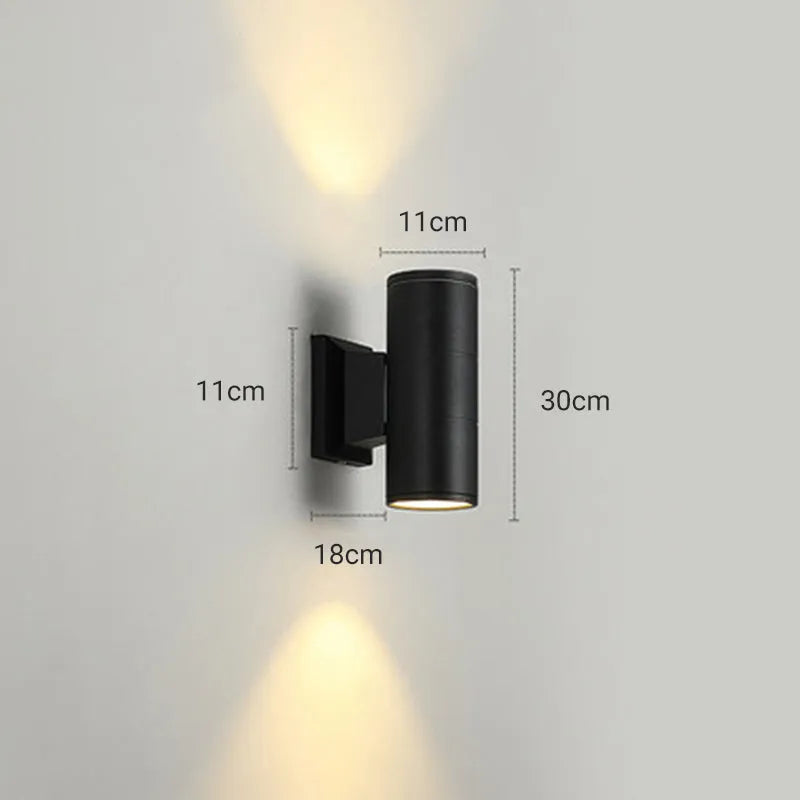 Kirema Wandlamp Minimalistisch Dubbelkop Buiten - Sereilux