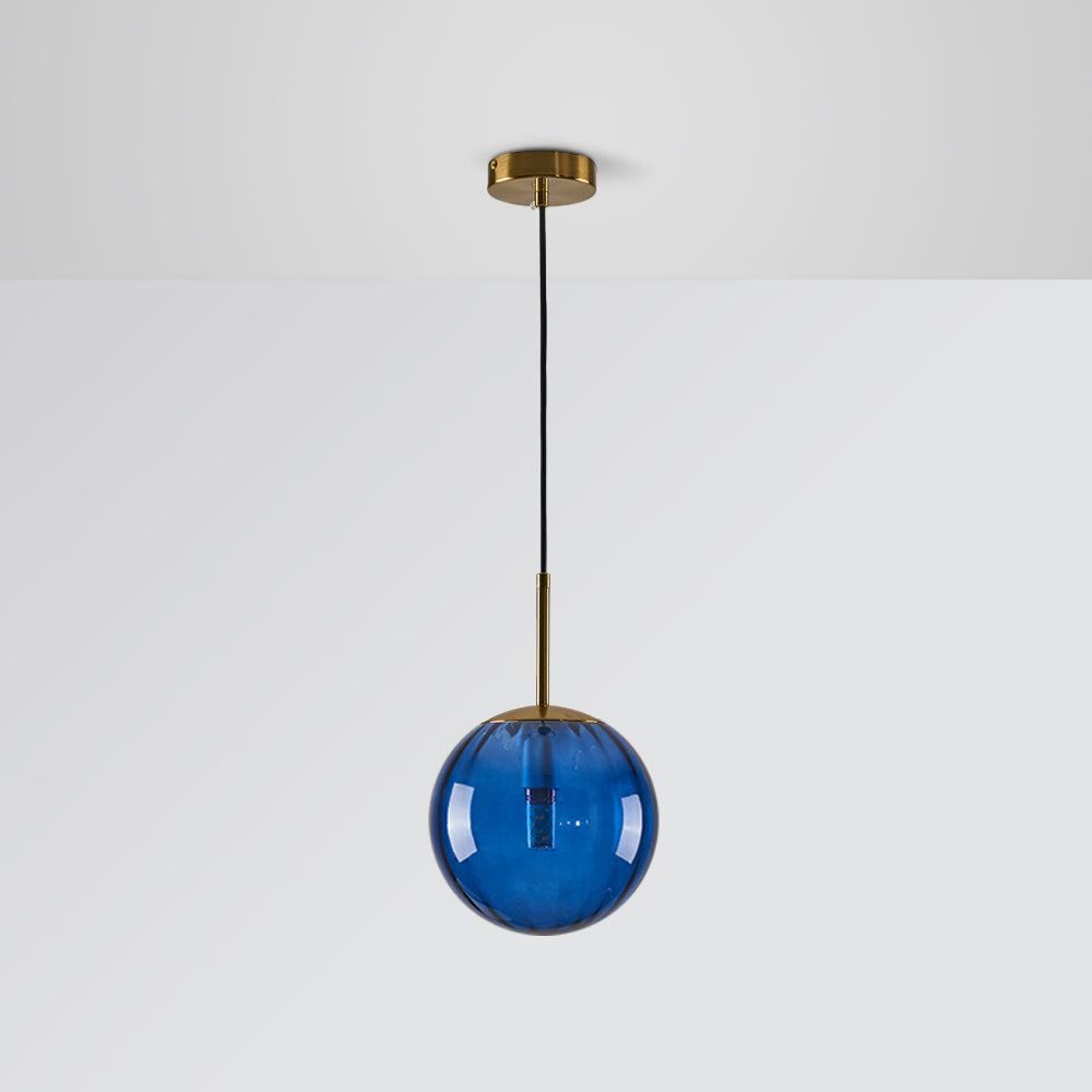 Elsyn pendel lampe globus glas moderne - Sereilux