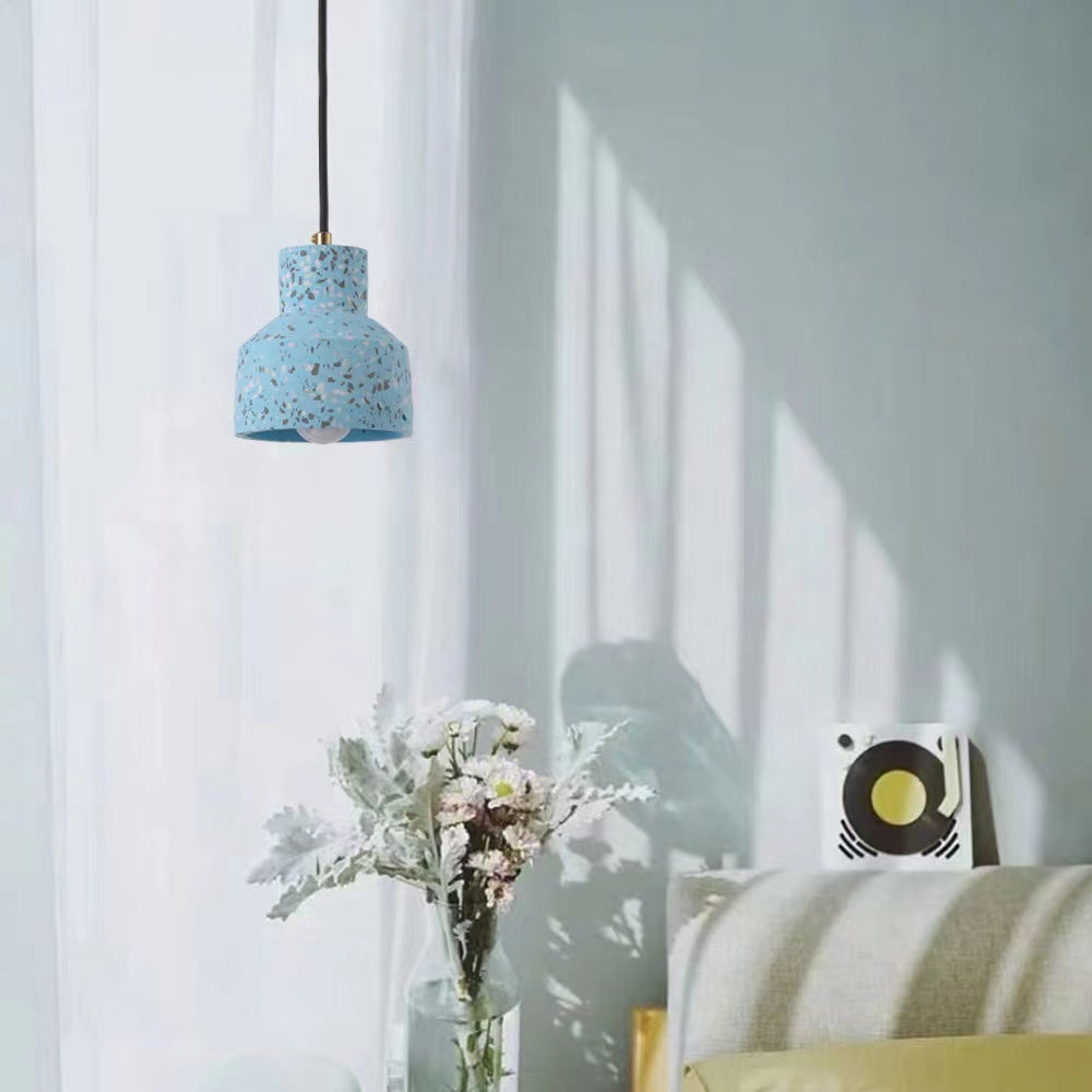 Lostel Suspension Rond Décor Nordique. Métal/Ciment. 4 Couleur. Salon-Luire