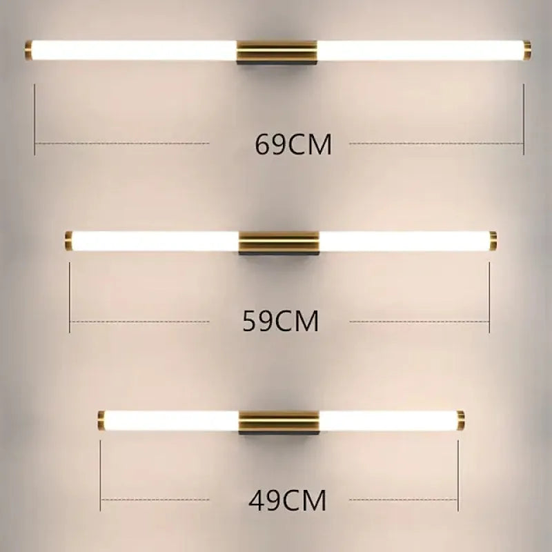 Aeri Minimalist Linear Wall Lamp, Gold - Sereilux