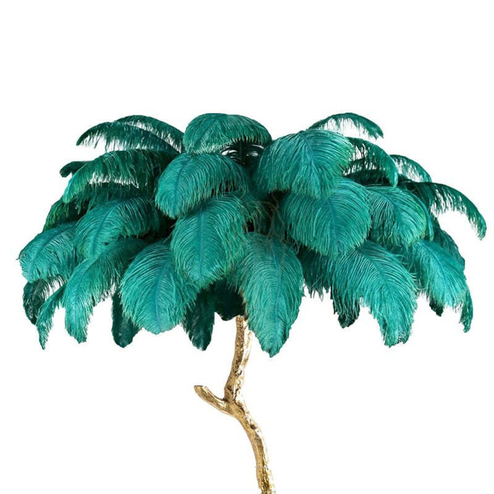 Lampadaire Fleur Luxe Plume/Métal Coloré Salon-Luire