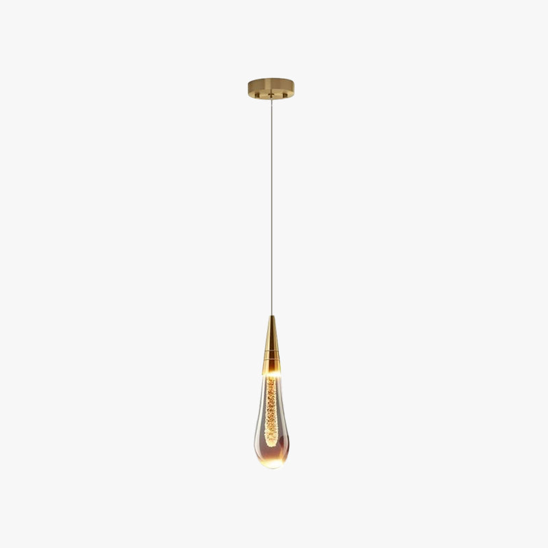 Eloria Pendant Light Crystal Glass Droplet Gold - Sereilux