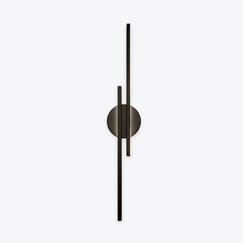 Noviq Modern Nordic Disc/Linear LED Wall Lamp, Black/White - Sereilux