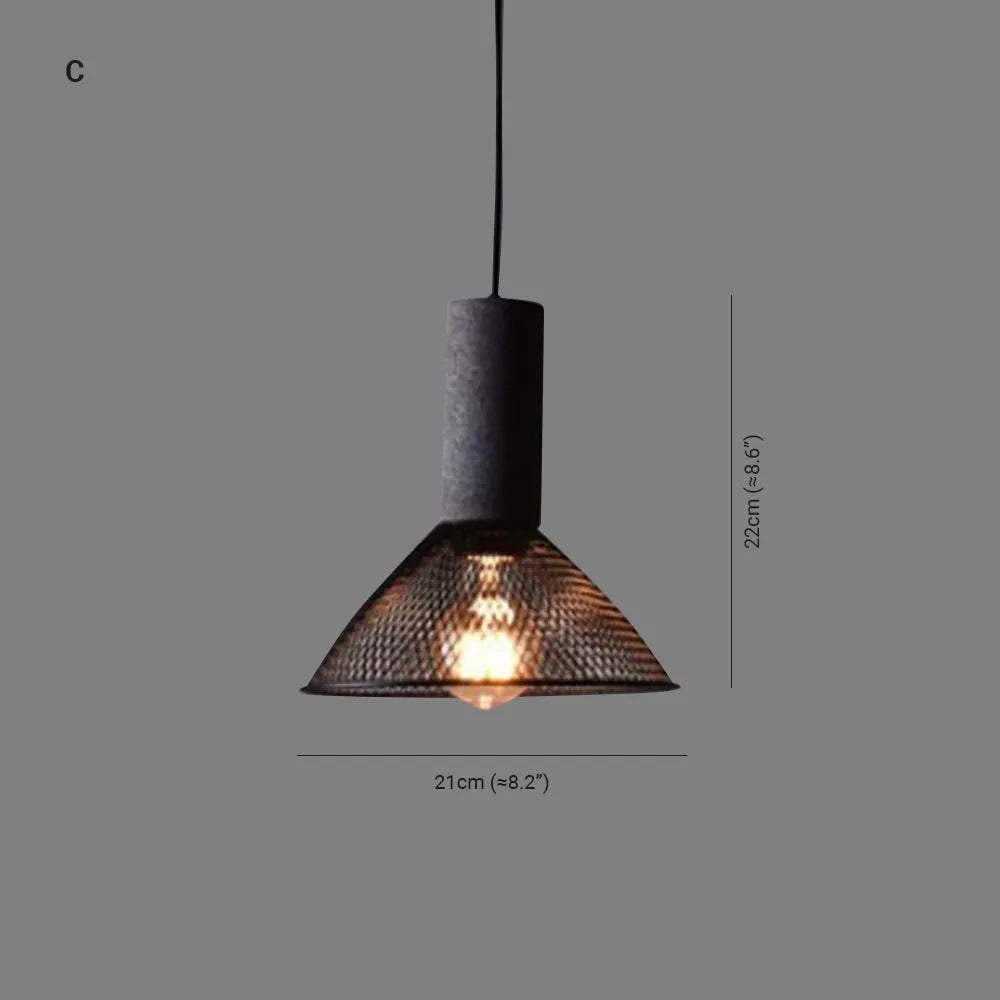 Vireth Pendant Light Industrial Cylindrical Cement/ - Sereilux