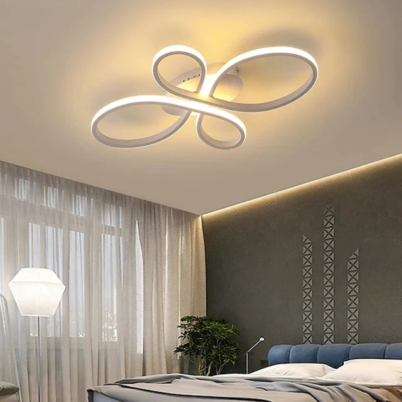 Luz de Teto Embutida com Múltiplos Anéis LED Modernos Rori, Castanho/Branco - Sereilux