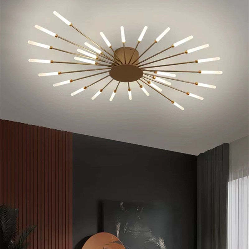 Plafoniera Kovon a Incasso Fuochi d'Artificio, Nero/Oro - Sereilux