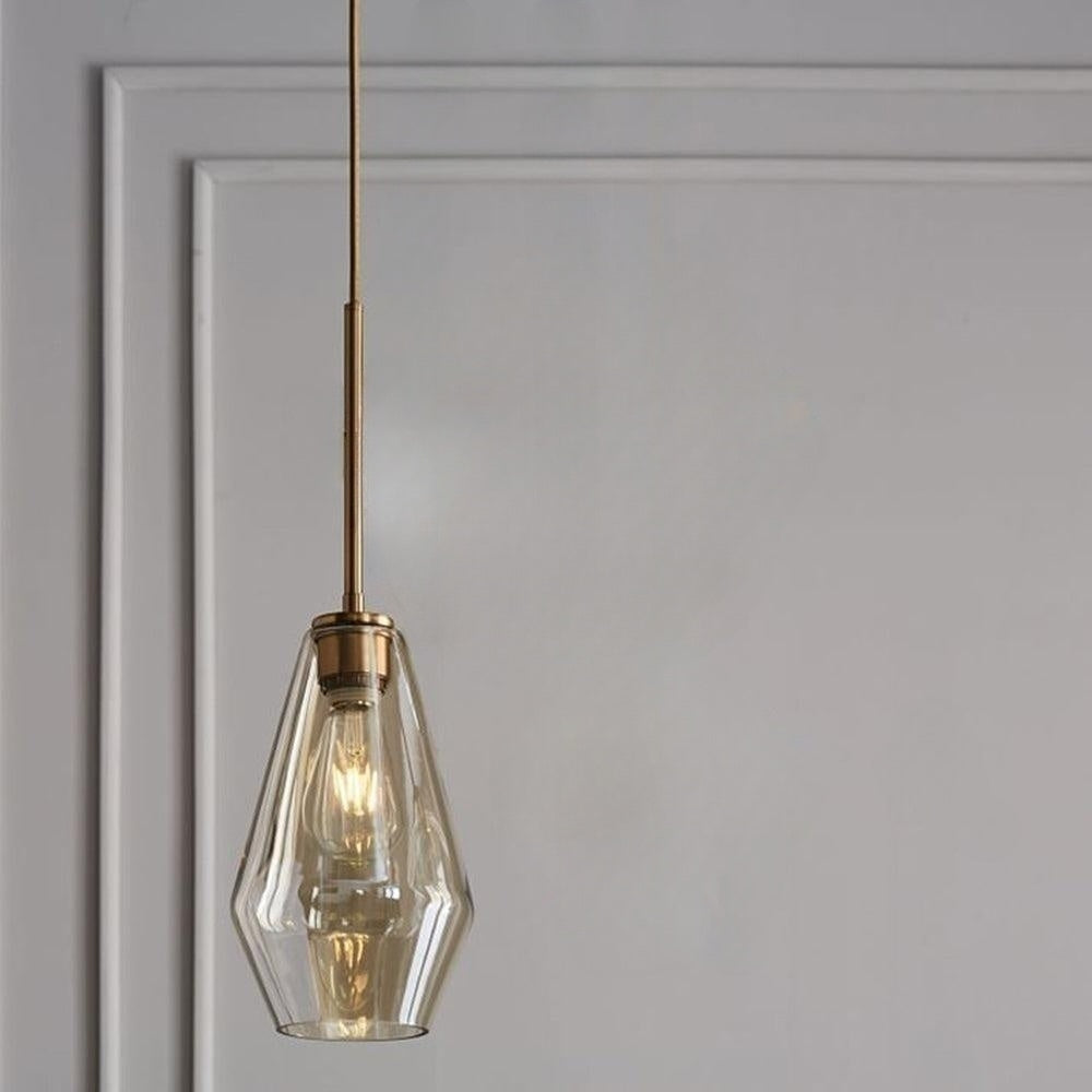Virelo Pendant Light Glass Clear/Amber Diamond - Sereilux