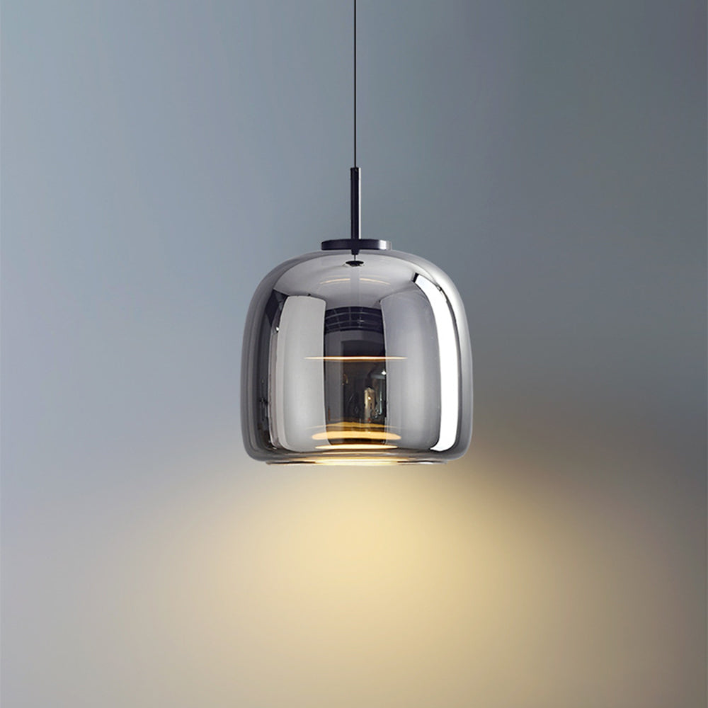 Davelix Suspension Cylindre Moderne Verre. Claire/Grise Fumée/Ambre-Luire