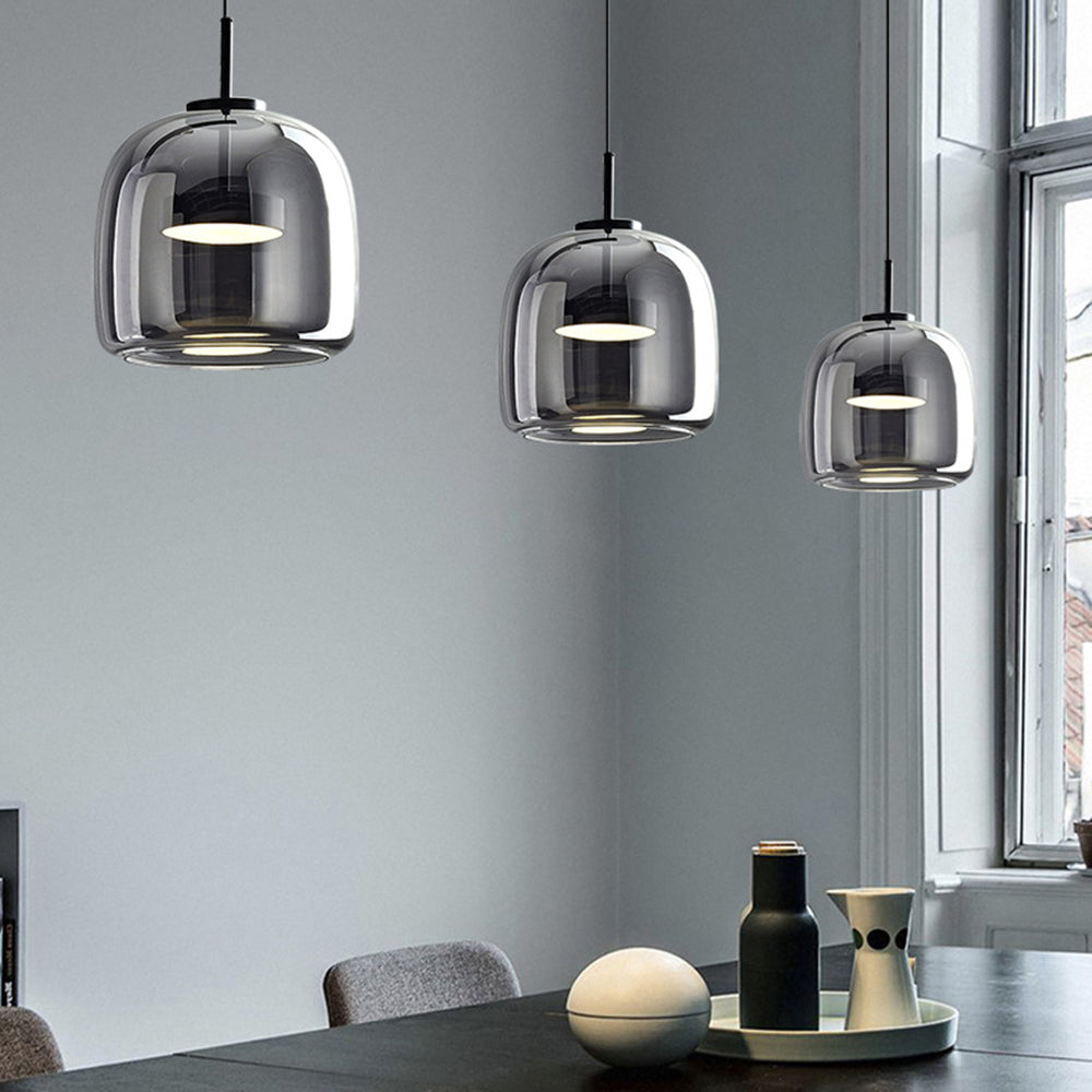 Lioren Pendant Light Morden Glass Clear/Smoky/Amber - Sereilux