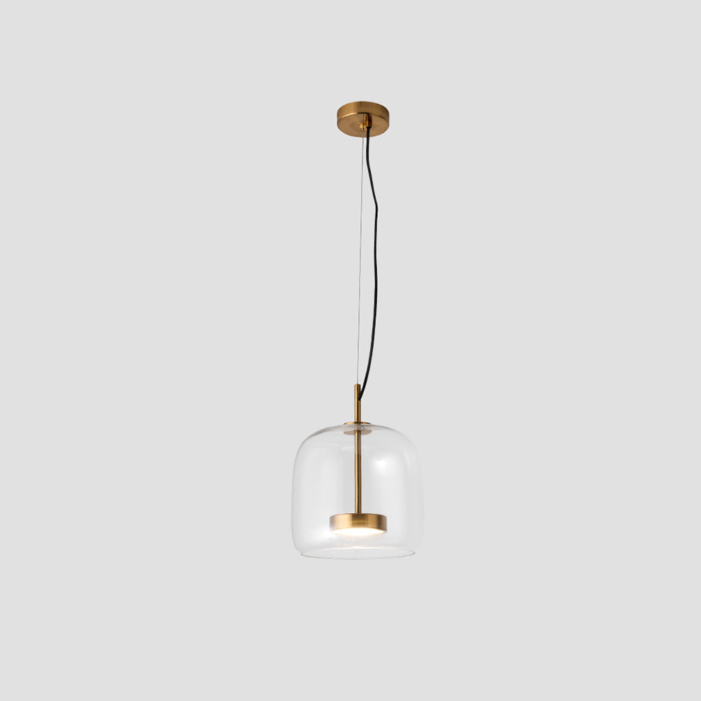 Davelix Suspension Cylindre Moderne Verre. Claire/Grise Fumée/Ambre-Luire