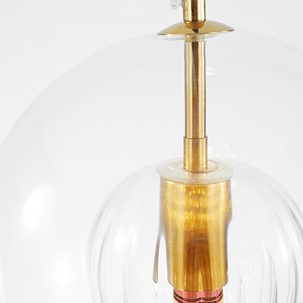 Althio Pendant Light Glass Globe Clear Amber - Sereilux