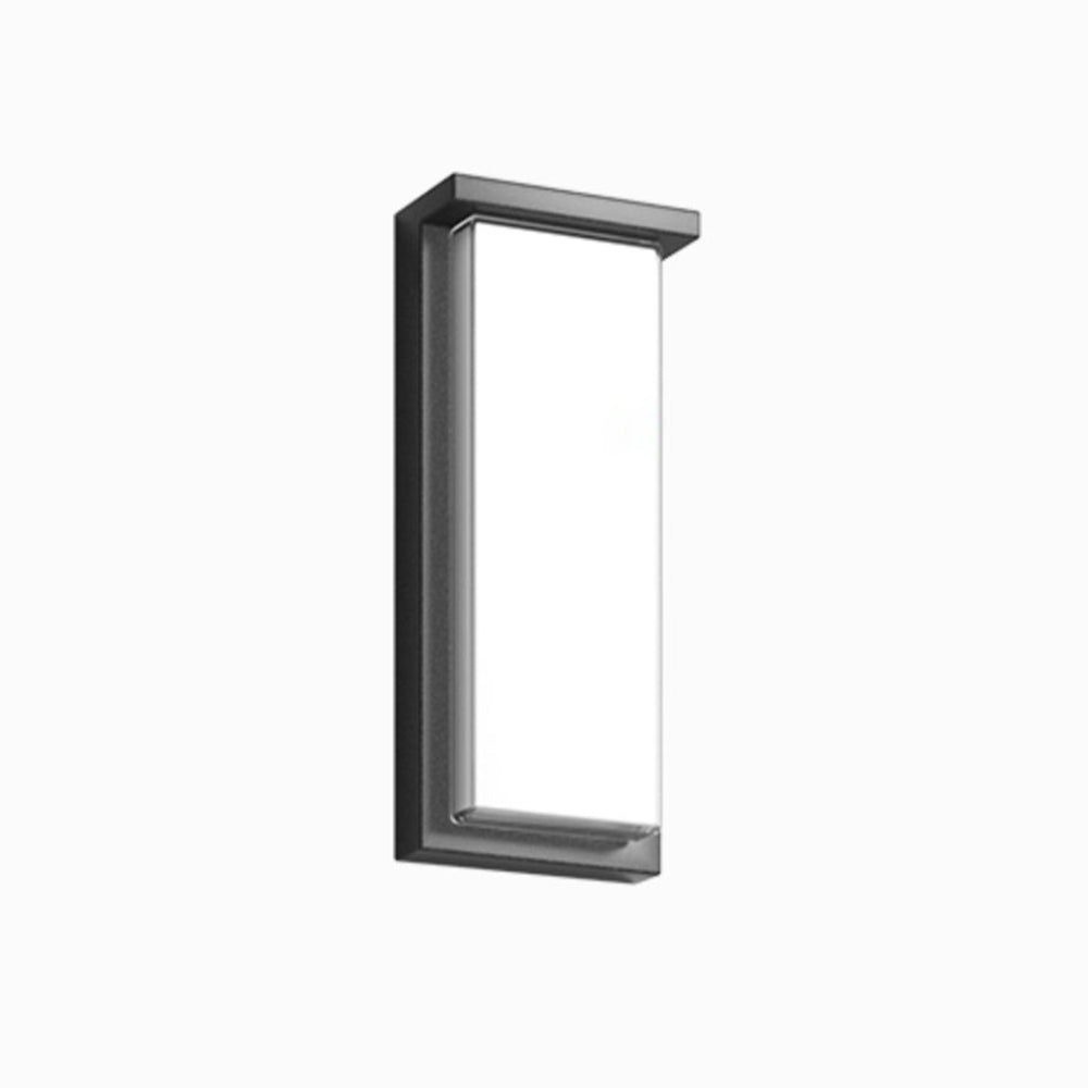 Dirixor Applique Murale Rectangulaire Nordique, Câble/Solaire, Métal, Noir, Éxtérieur-Luire
