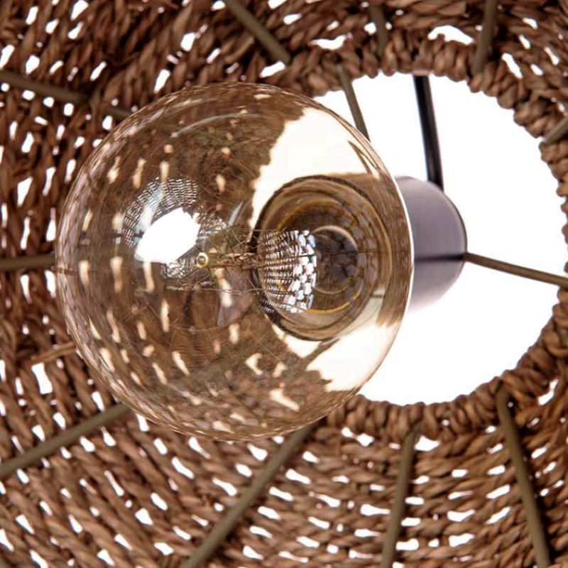 Ririxor Suspension LED Vintage Rotin Salon/Chambre à Coucher-Luire