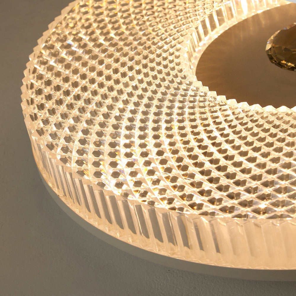 Kivin Plafonnier Moderne Rond LED Blanc/Doré/Noir Chambre à Coucher-Luire