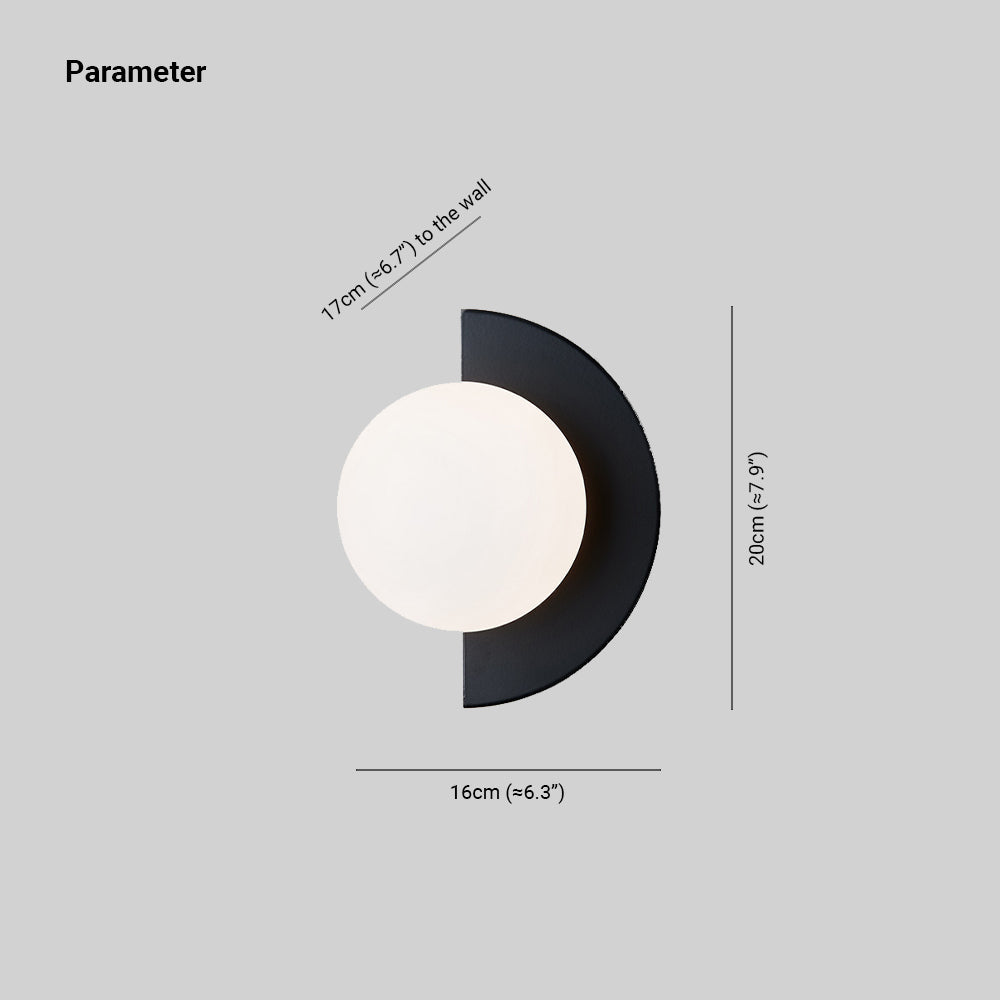 Lámpara de pared Solvire Globo semicircular - Sereilux