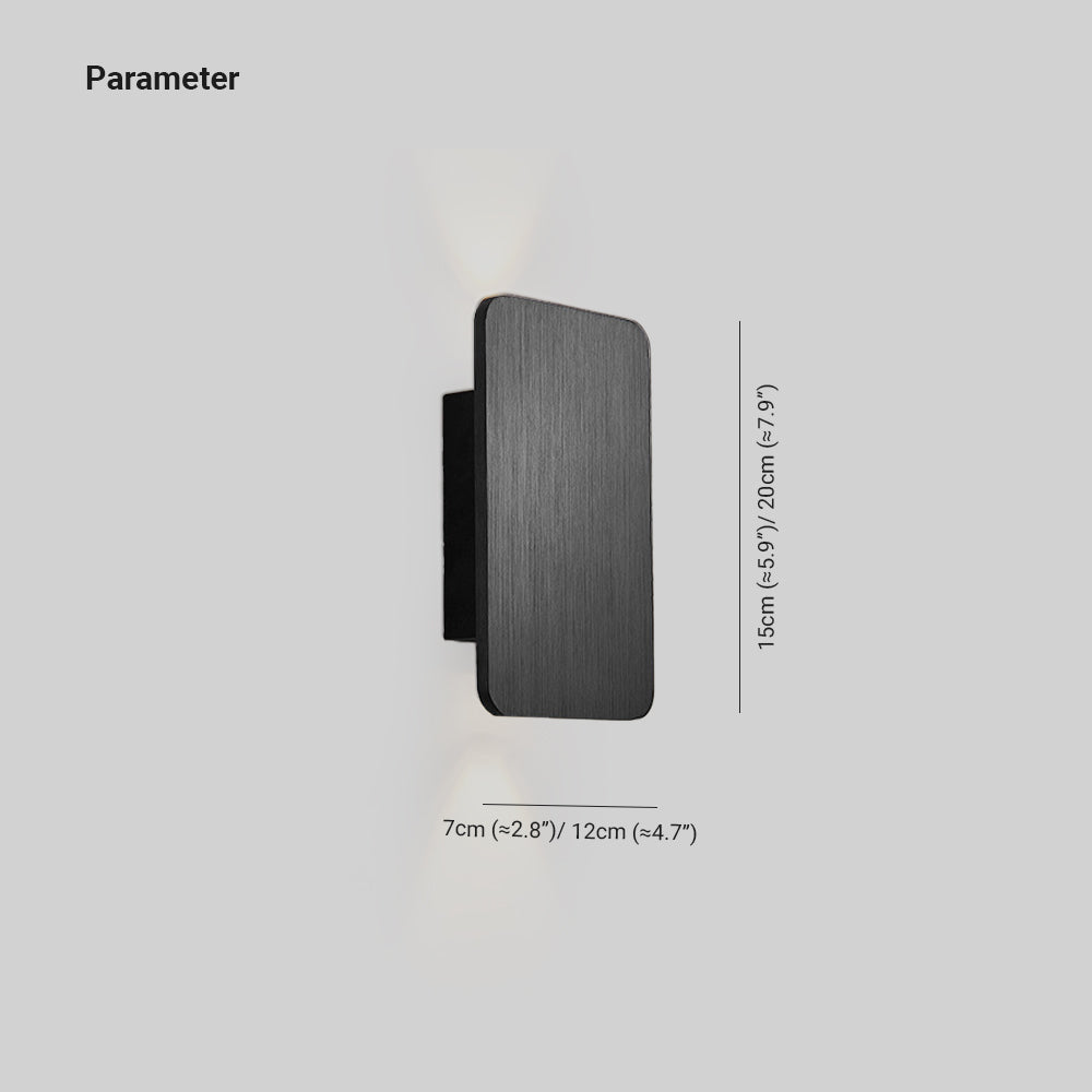 Lámpara de pared Norelin minimalista rectangular para interior - Sereilux