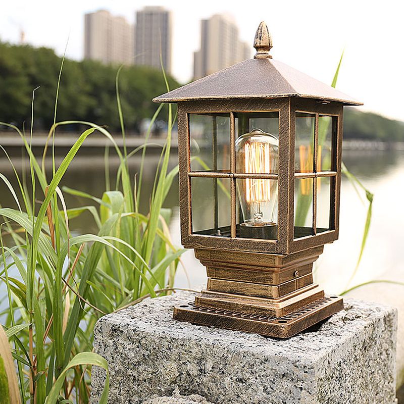 Arvico Outdoor Light Modern Glass Lantern LED Post - Sereilux