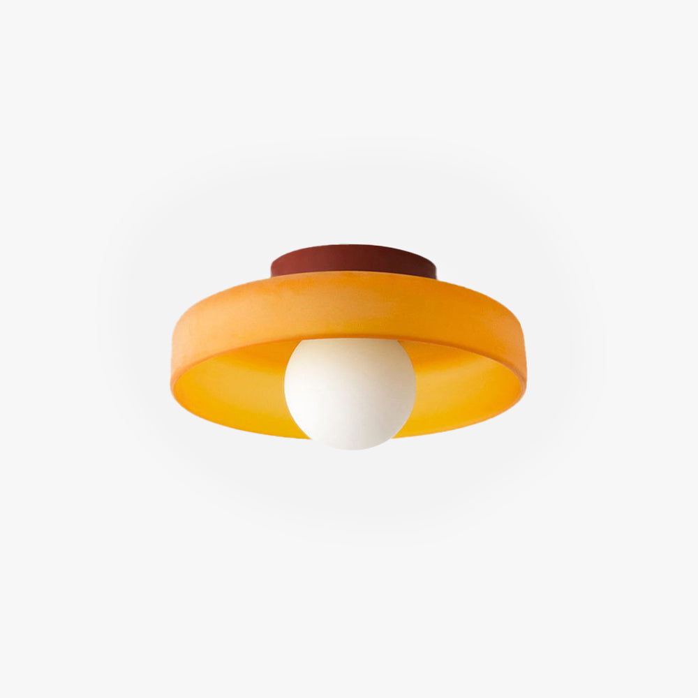 Solven Ceiling Light Drum-Shaped Glass - Sereilux