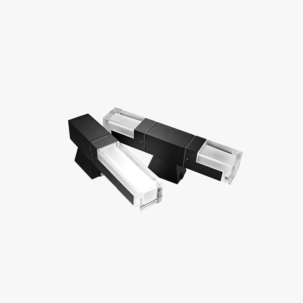 Vivin Applique Murale Rectangulaire Moderne Noir. Couloir-Luire