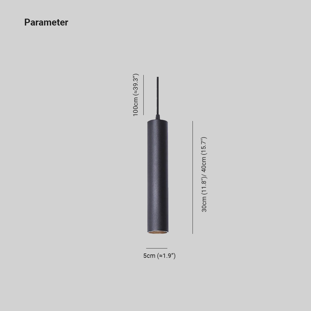 Solira Pendant Light Modern Cylinder Shape Linear Black - Sereilux
