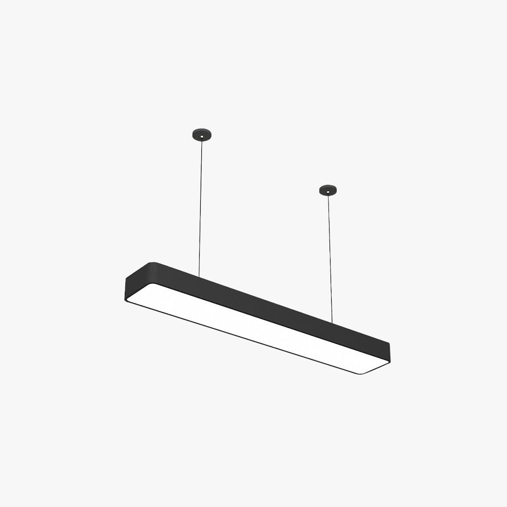 Lámpara Colgante Soreva Minimalista Rectangular LED Negra - Sereilux