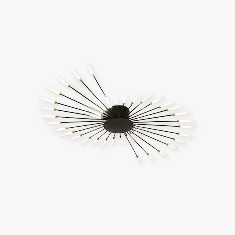 Kovon Flush-Mount Ceiling Light Fireworks, Black/Gold - Sereilux