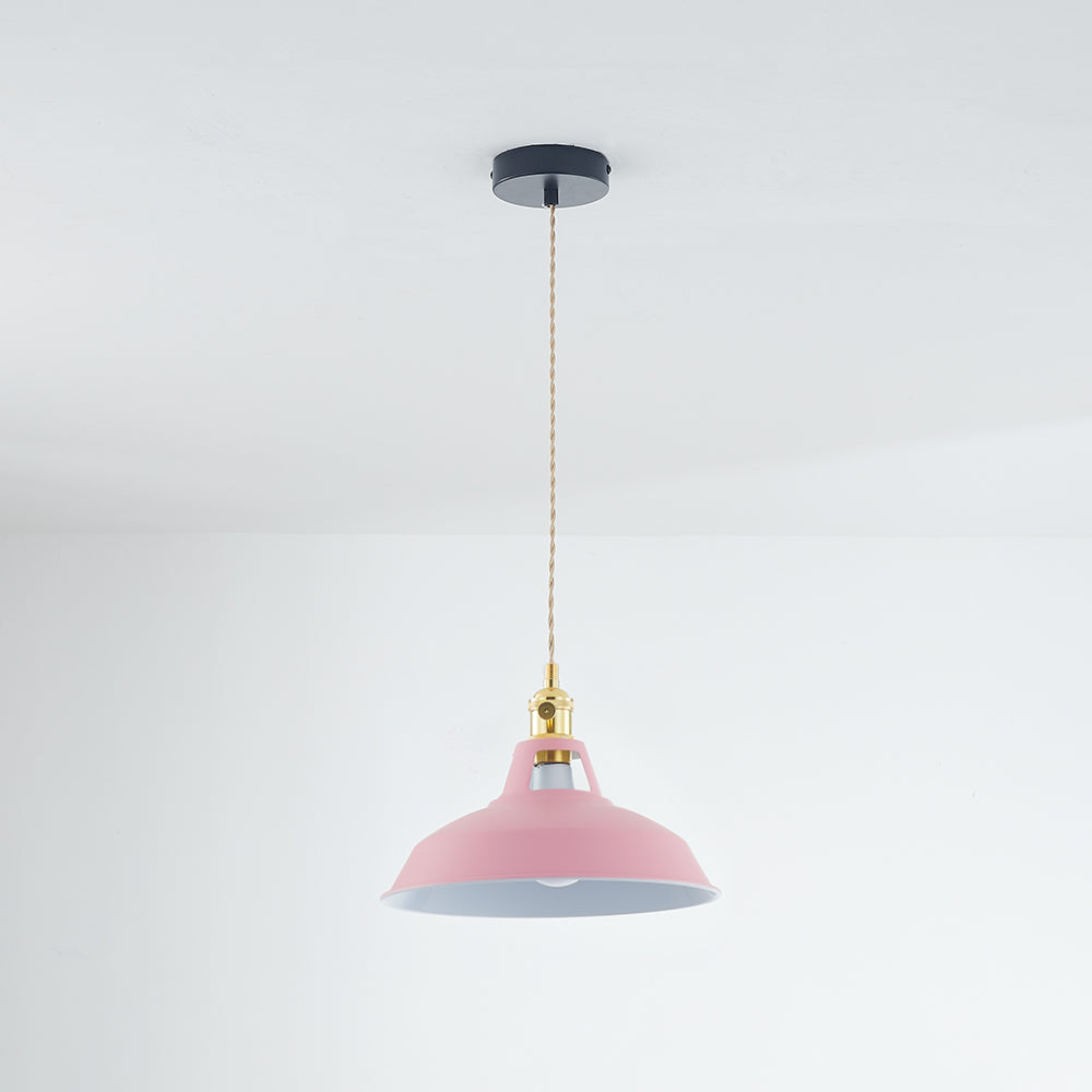 Naren Lampe Suspension Luminaire Vintage. Métal. Noir/Blanc. Salle à Manger-Luire