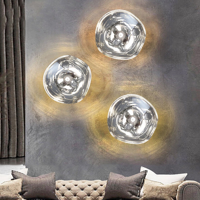 Livan Applique Murale en Verre Soufflé Doré Moderne-Luire