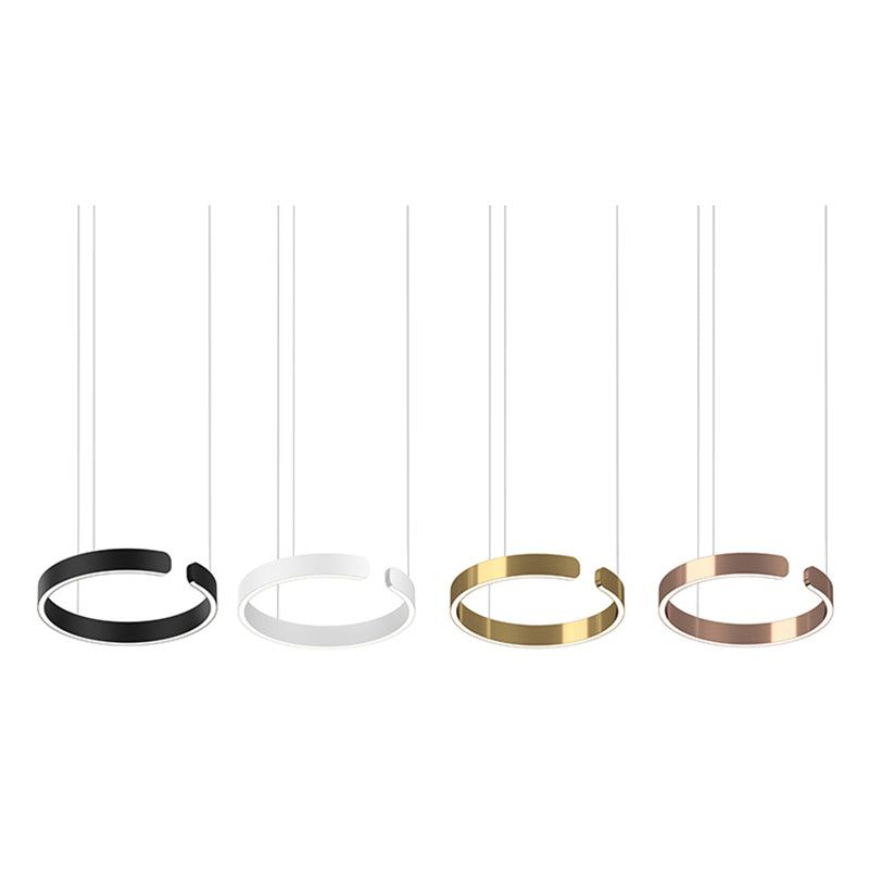 Ravelin Suspension Cercle Noir/Or Rose Salon/Chambre à Coucher-Luire