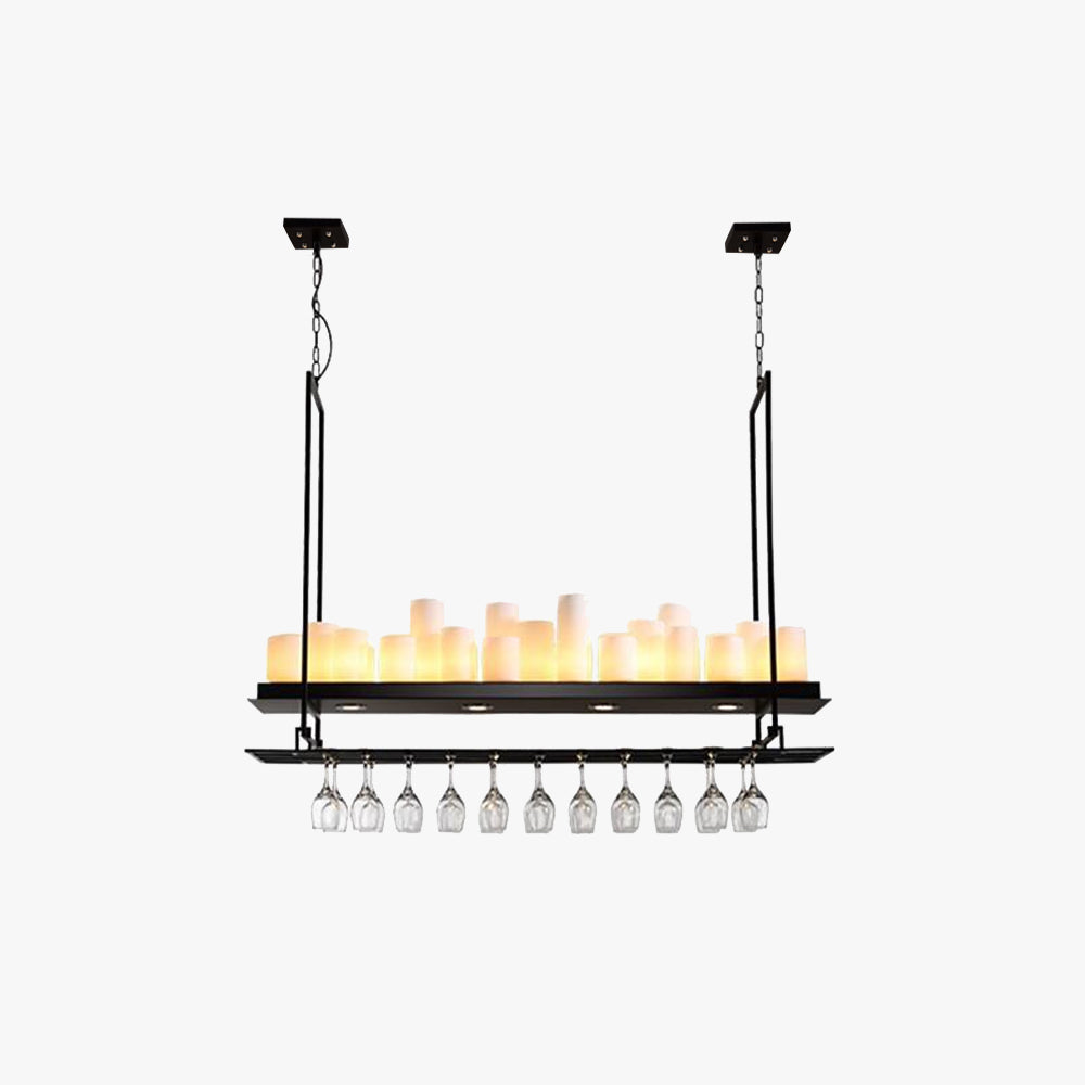 Silva Suspension Cylindre Moderne, Métal/Verre, Blanc/Noir, Restaurant/Bar-Luire