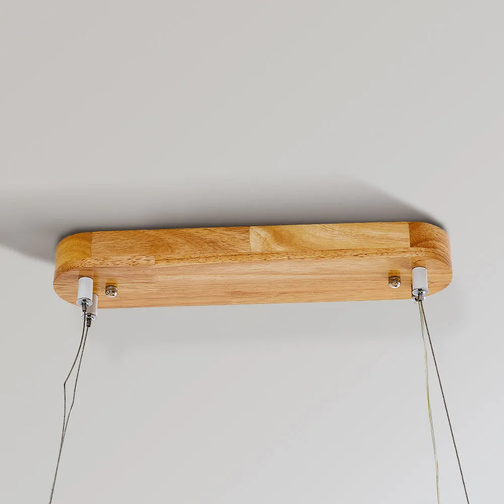 Lyraen Contemporary Oval Wooden Pendant Light - Sereilux
