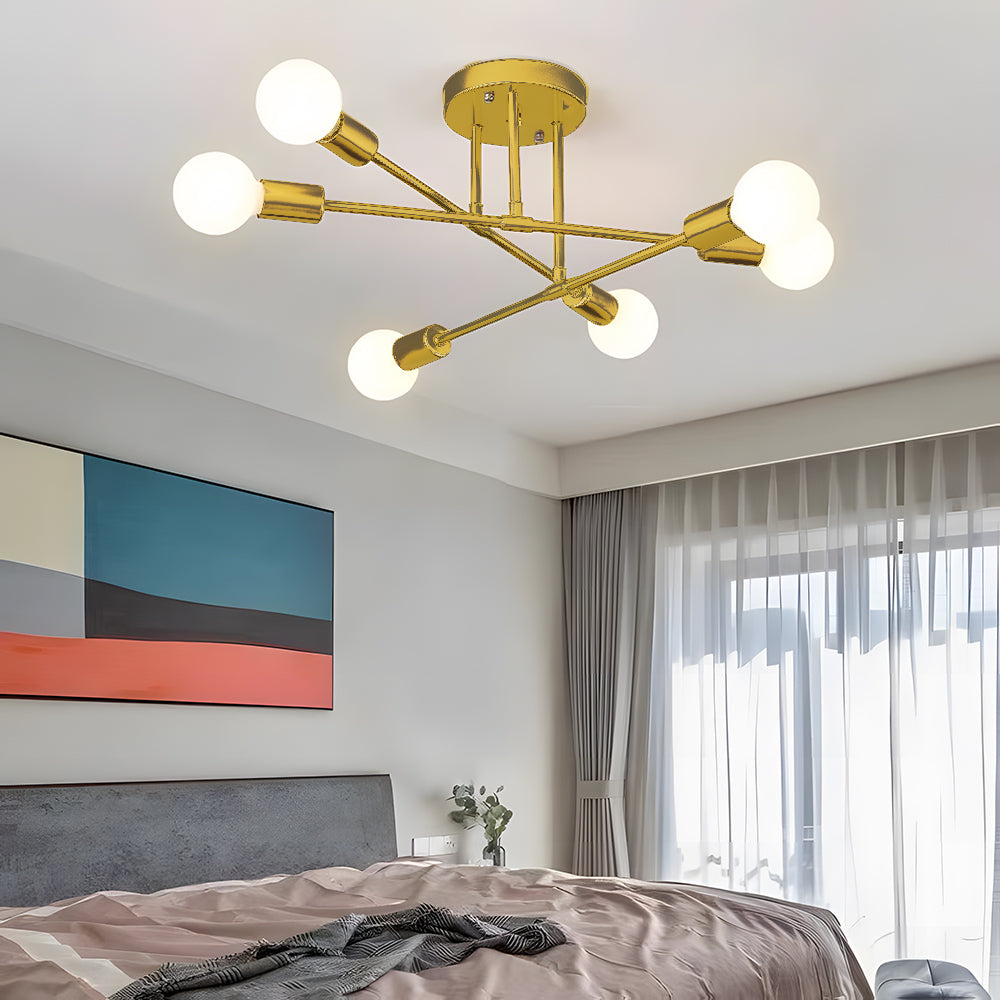 Lunil Moderne Plafondlamp, Goud & Zwart - Sereilux