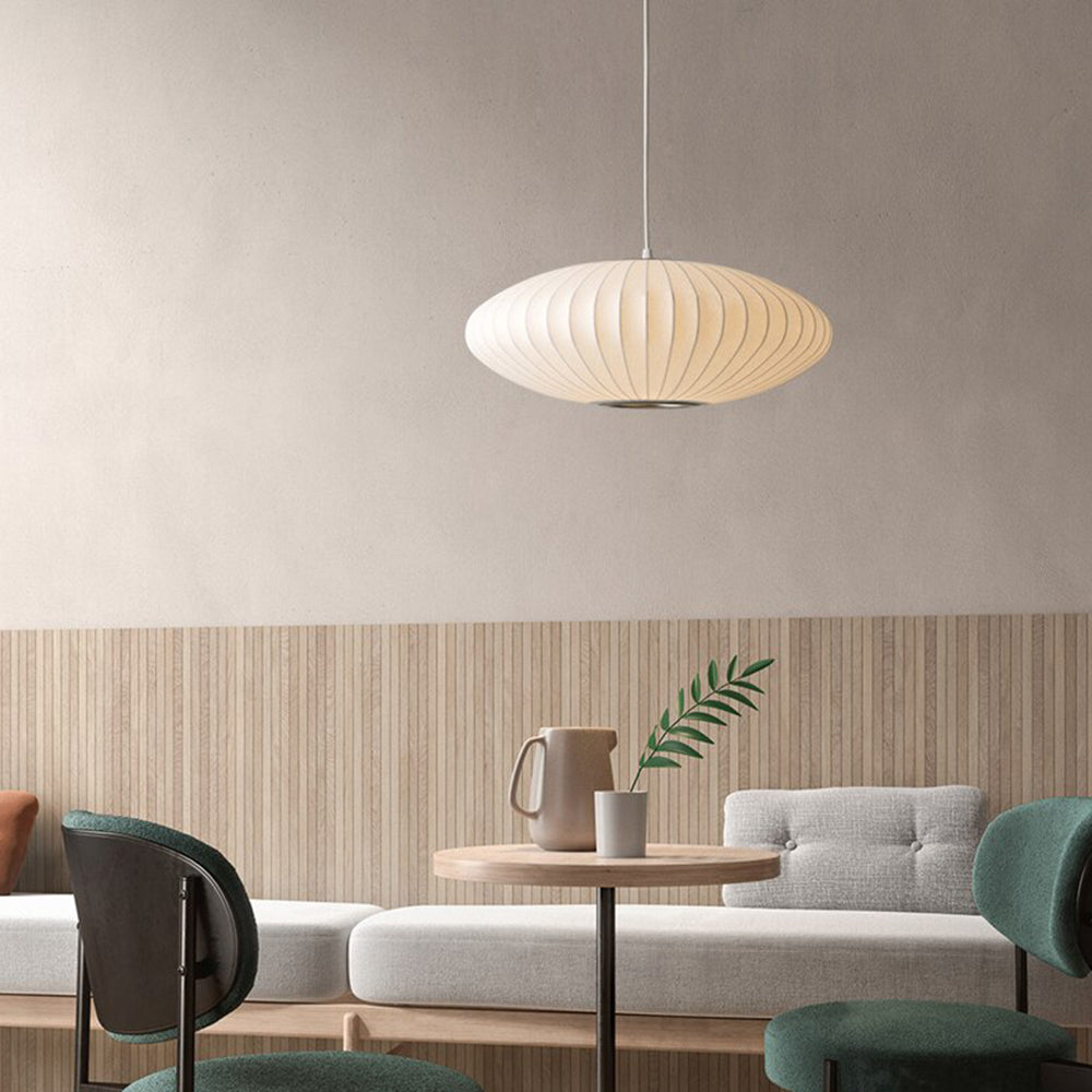 Eronar Suspension Vintage. Métal/Tissu. Blanc. Bar-Luire