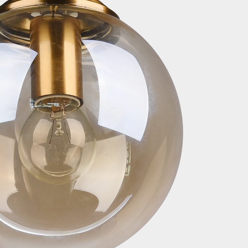 Mavar Luminaires Suspension Verre Transparent Ambre-Luire