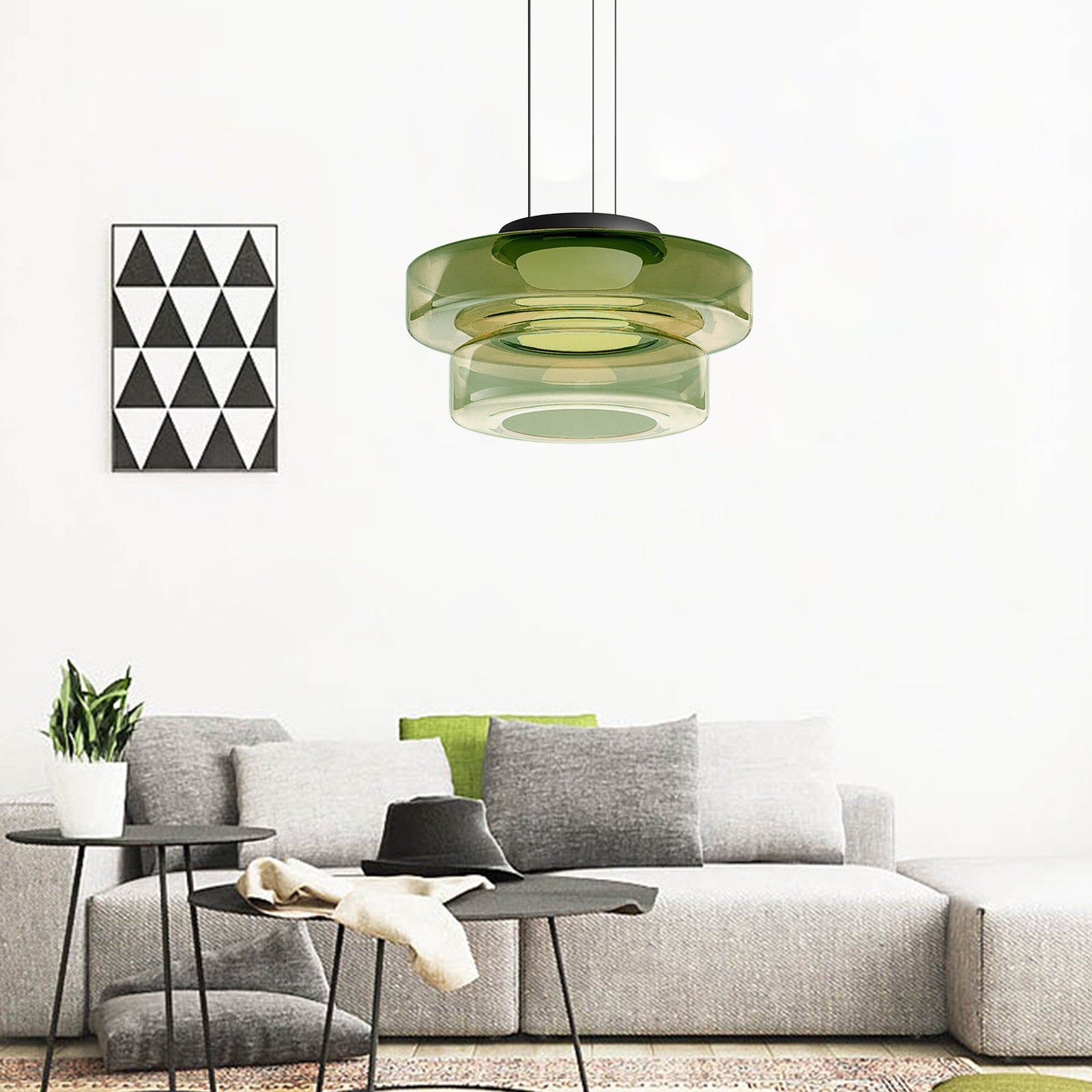 Virixor Suspension Moderne Verre Métal Cuisine Salon-Luire