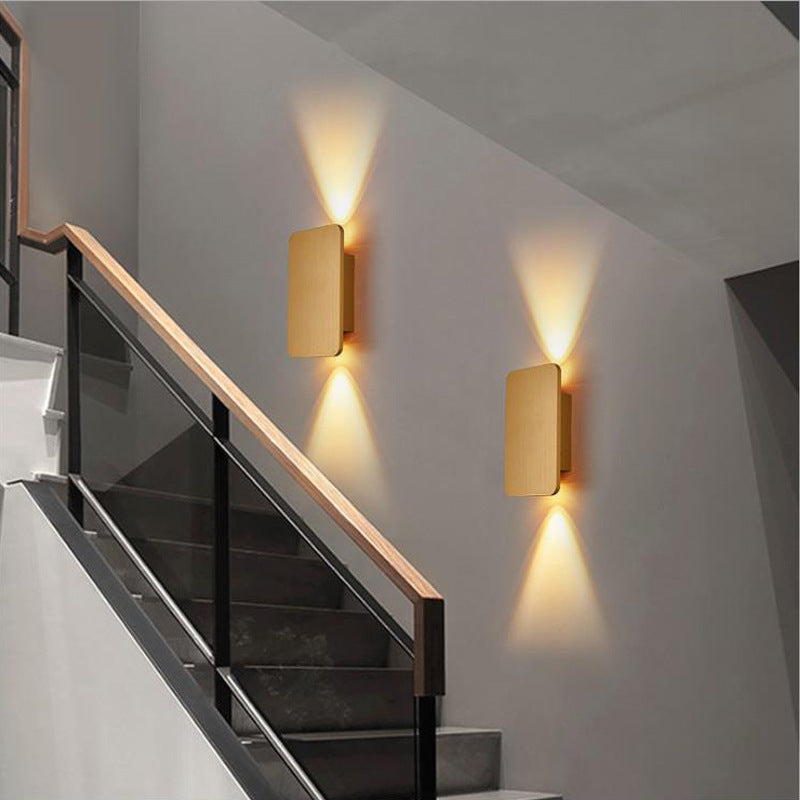 Lámpara de pared Norelin minimalista rectangular para interior - Sereilux