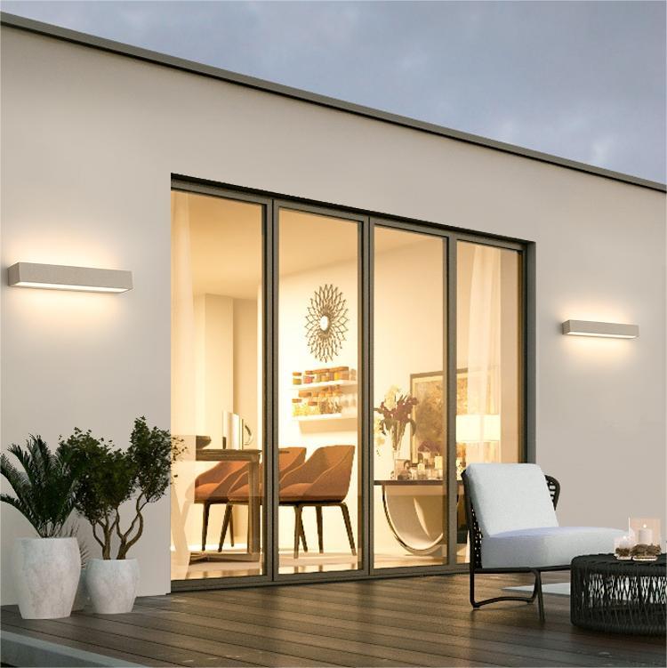 Lampă de perete LED pentru exterior Davel, negru și alb - Sereilux