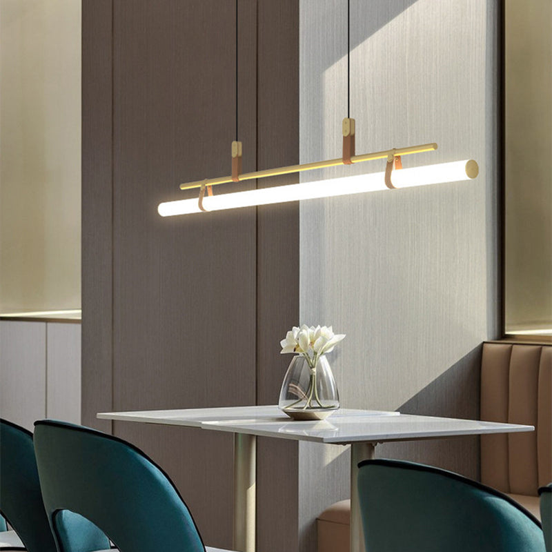 Voren Modern Linear Pendant Light,Black/Gold - Sereilux
