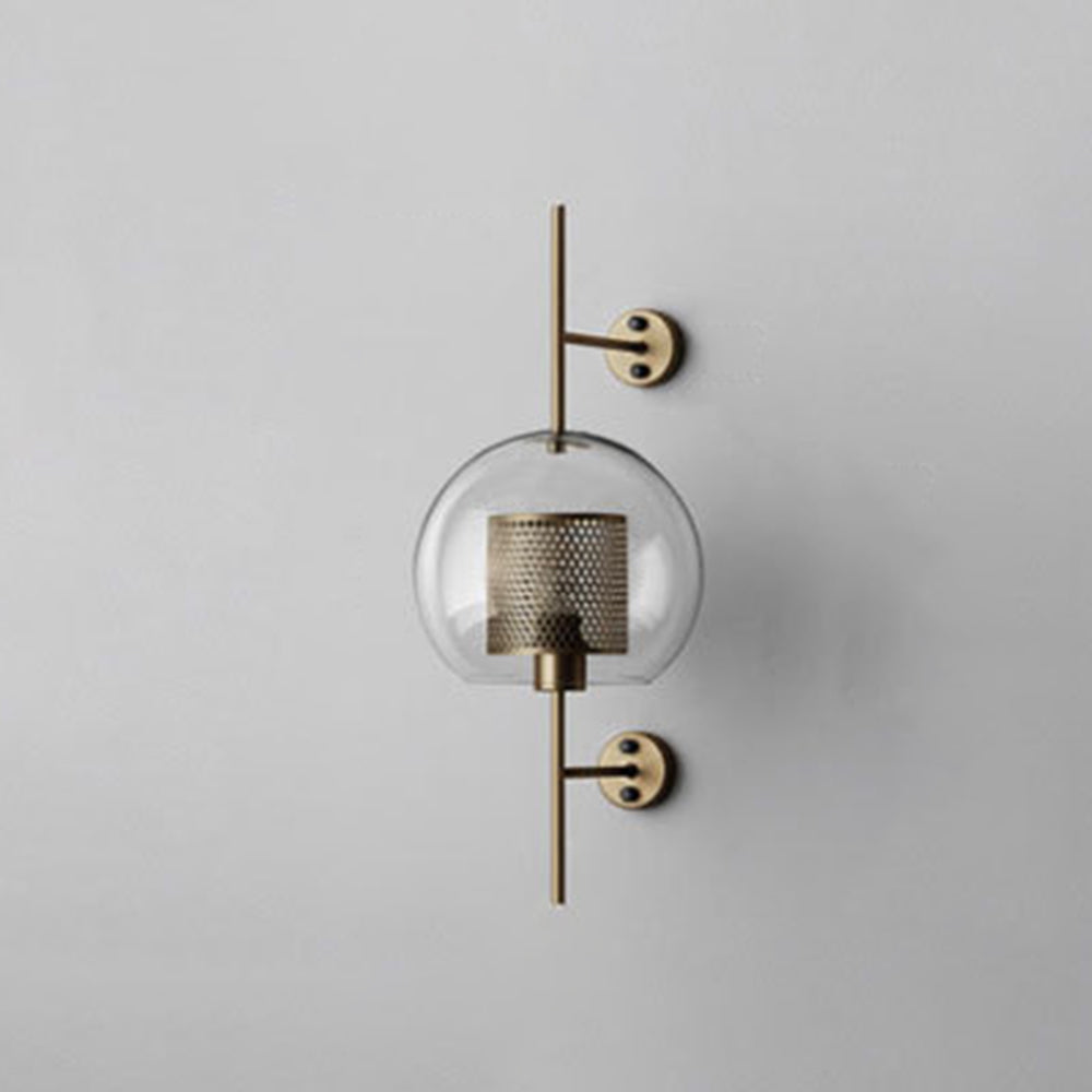 Borin Applique Murale Globe Vintage Cuivre/Argent. Salle de Bain-Luire