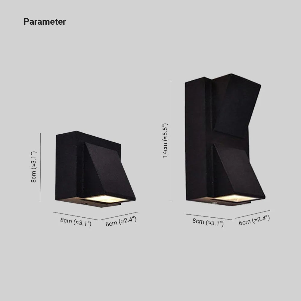 Lampă de perete exterioară modernă Terin neagră cu LED - Sereilux